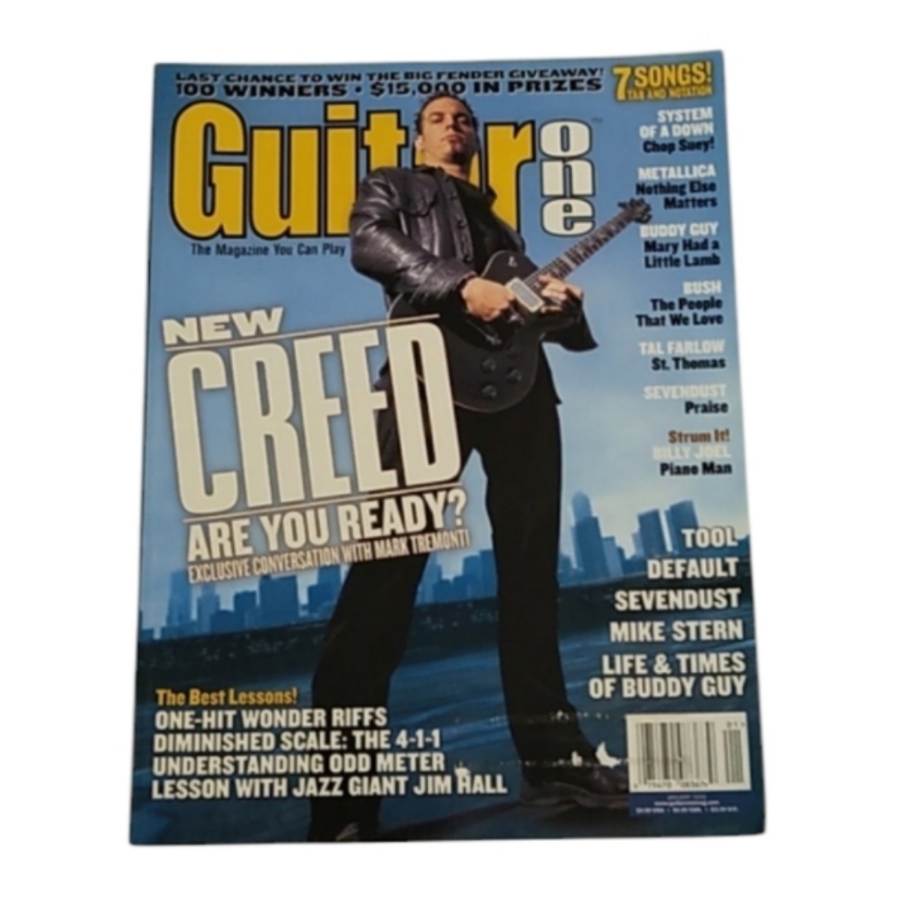 🎸CREED GUITAR ONE JANUARY 2002 MAGAZINE ISSUE